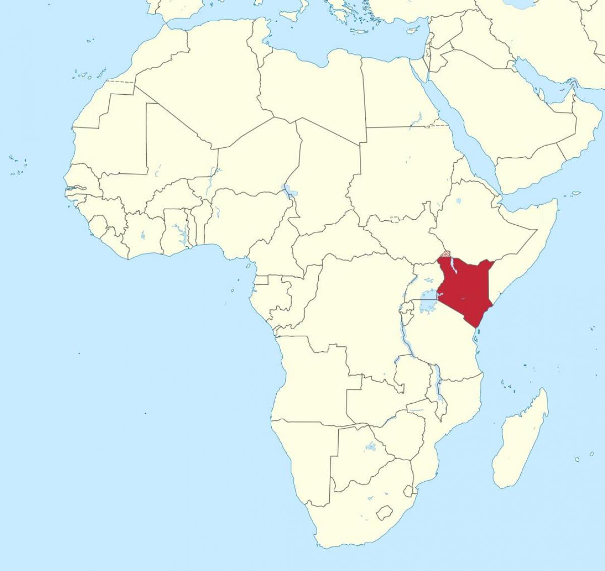 মানচিত্র আফ্রিকার দেশ কেনিয়া