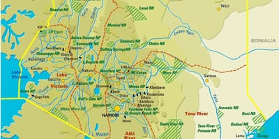 মানচিত্র, কেনিয়া, গাছপালা