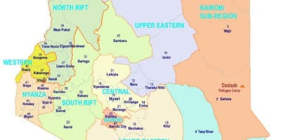 মানচিত্র কেনিয়া এর ধর্ম